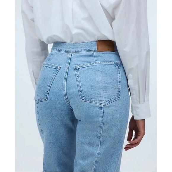 Madewell Emmett Wide Leg Jeans • Crop • High Rise • Blue Light Wash • Size 27 - Picture 5 of 16